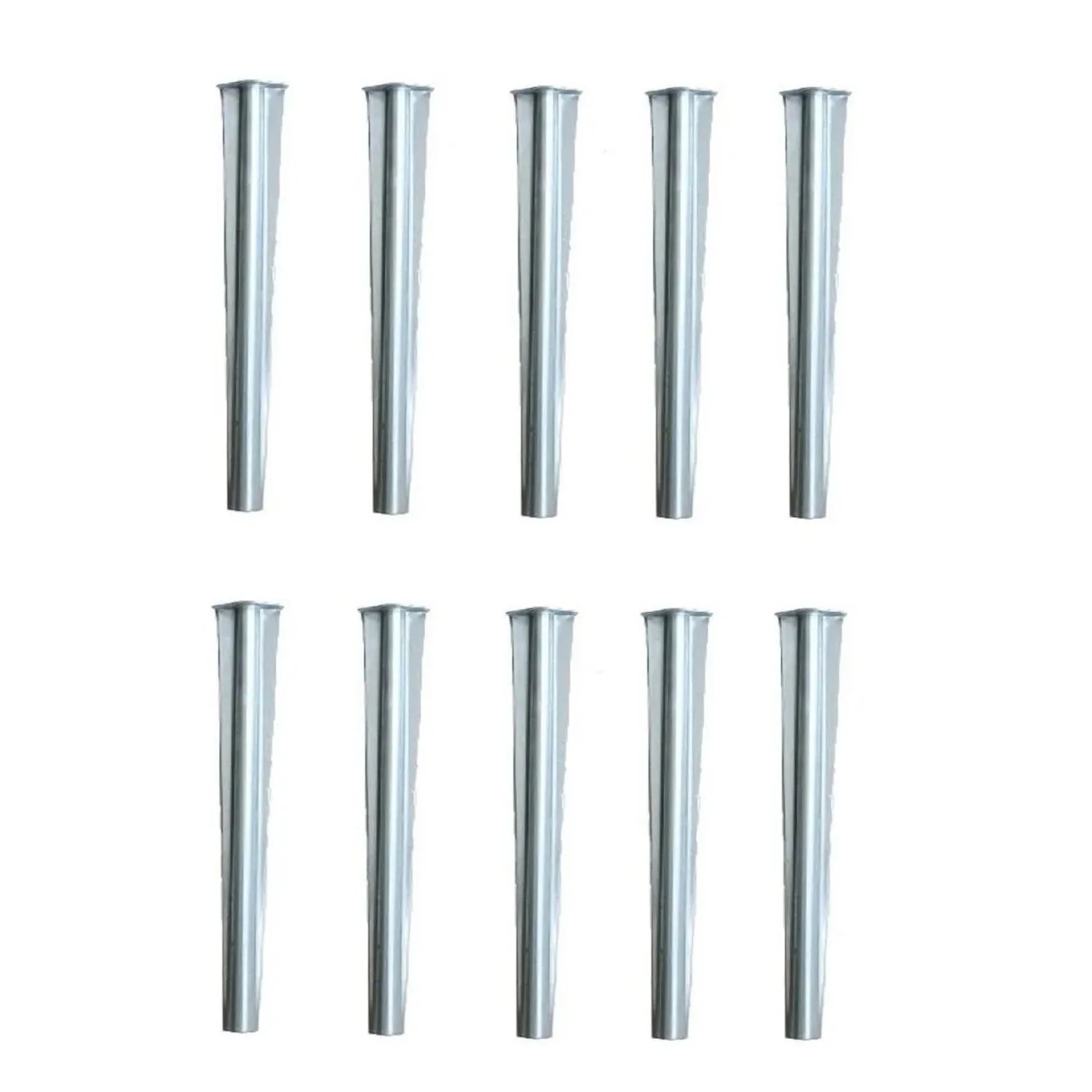 Green-Split Erdanker Metall 25 cm X 3 cm Silber 10er Set