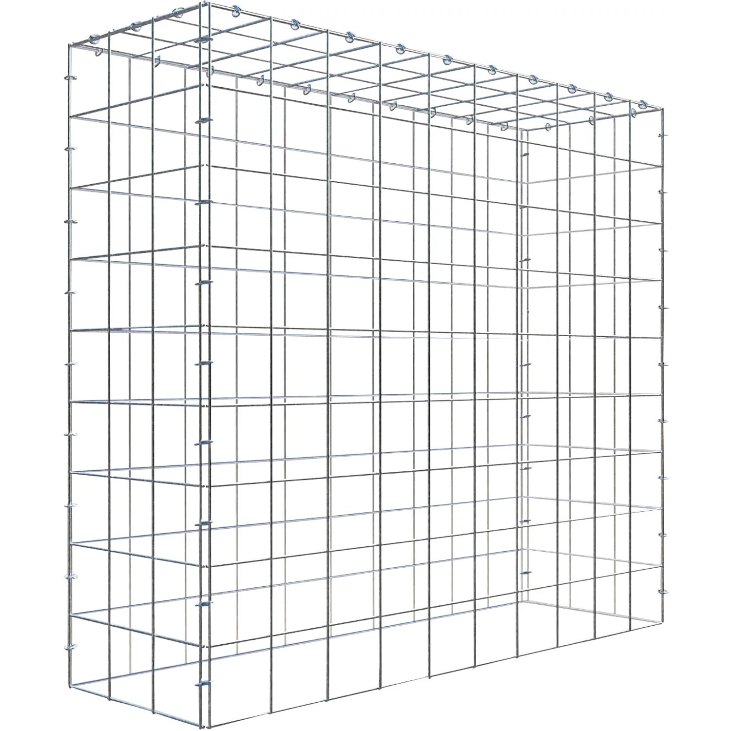 Gabiona C-Ring-Gabione-Anbaukorb Typ 3 90 x 100 x 30 cm Maschenw 10 x 10 cm