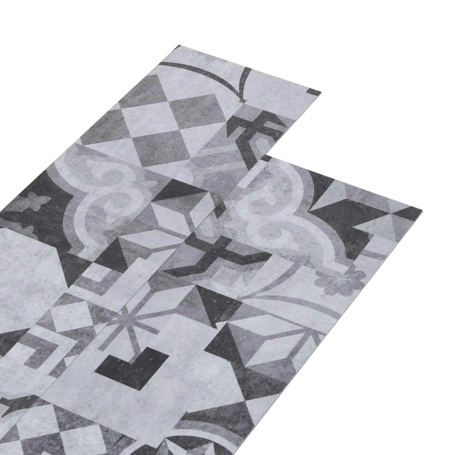 vidaXL Selbstklebende Bodenbelagsdiele 32 Stk Graues Muster 4,46 m² 42046303