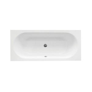 Rechteckige Bad Land Badewanne VITAE, 180x80 cm, mit Acrylschürze und Ablauf.