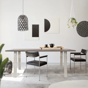 ML-Design Tischbeine Loft 75x72 cm, Silber, Edelstahl, 2er Set für Esstische im Industriedesign.