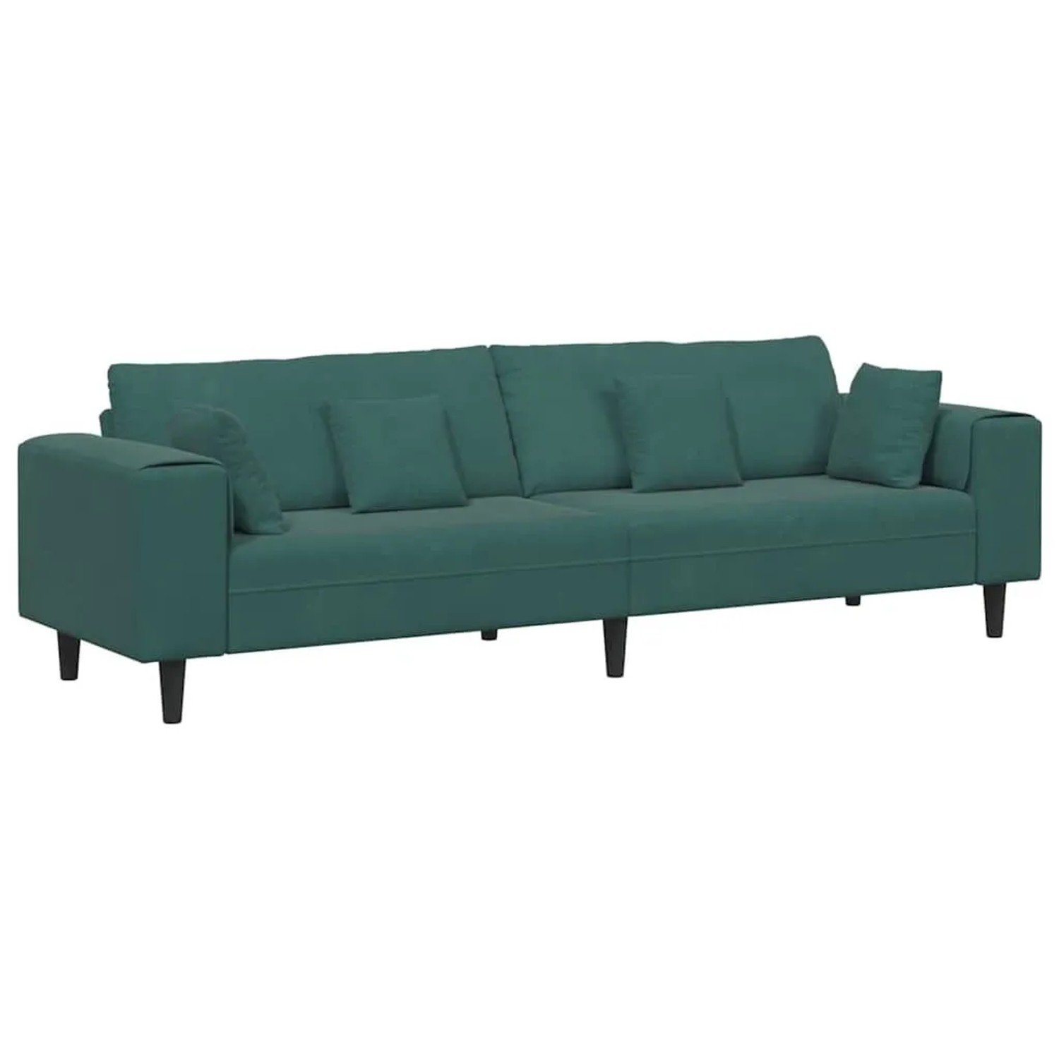 vidaXL Sofa mit Kissen Dunkelgrün 250 x 77 x 76 cm Samt 3335155