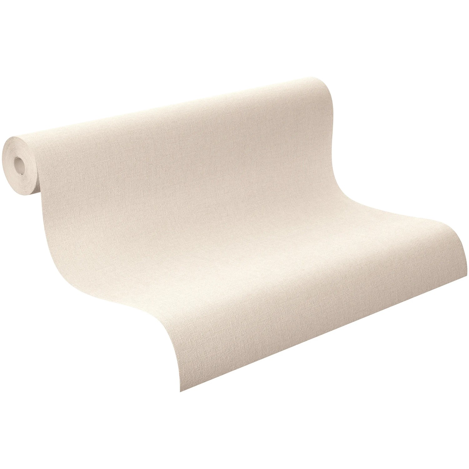 Rasch Vliestapete Salsa 448504, Uni Beige, Rolle 10,05x0,53m, textile Struktur.
