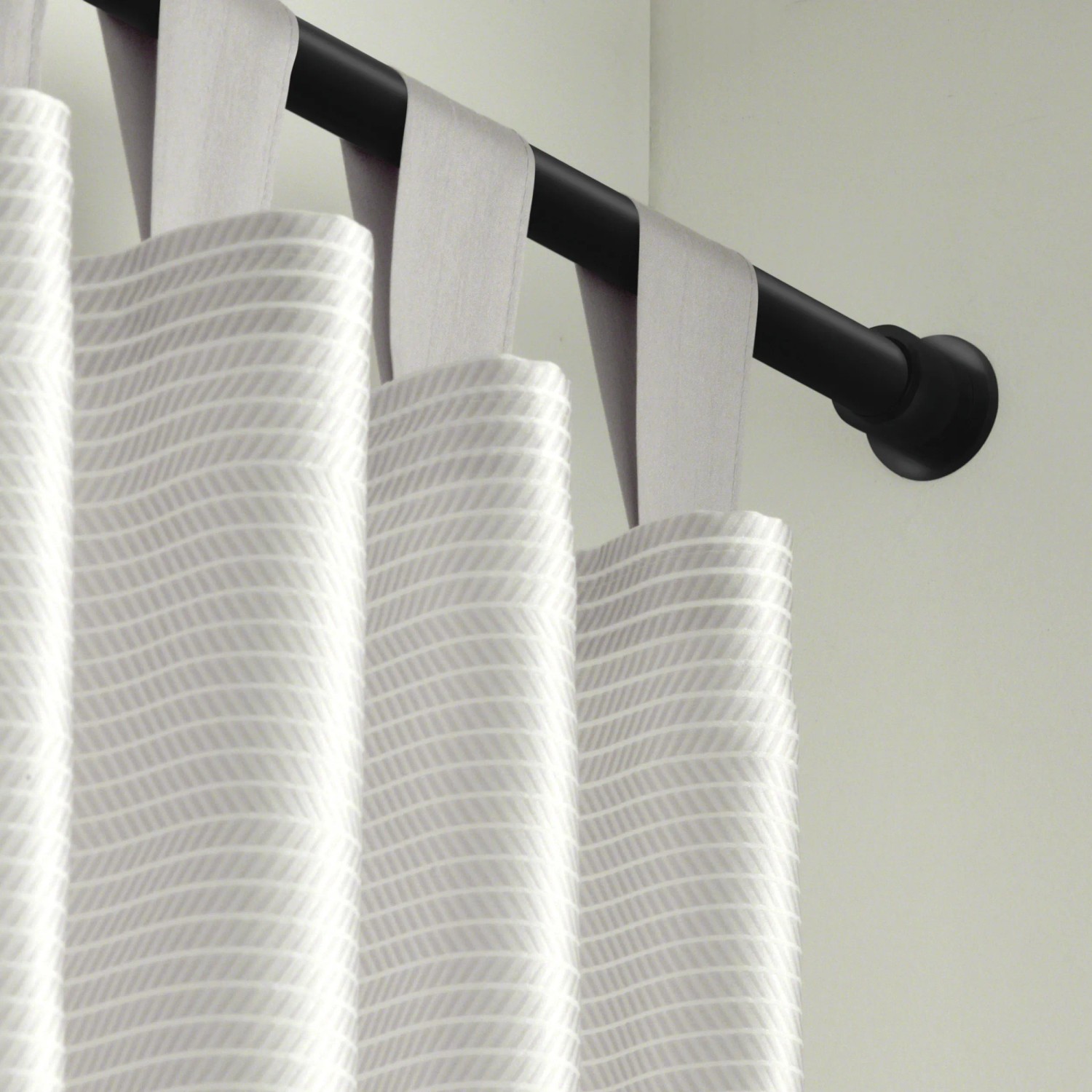 Gardinia Wandlager Chicago, schwarz-matt, für 20 mm Stangen. Zubehör für Stilgarnituren.