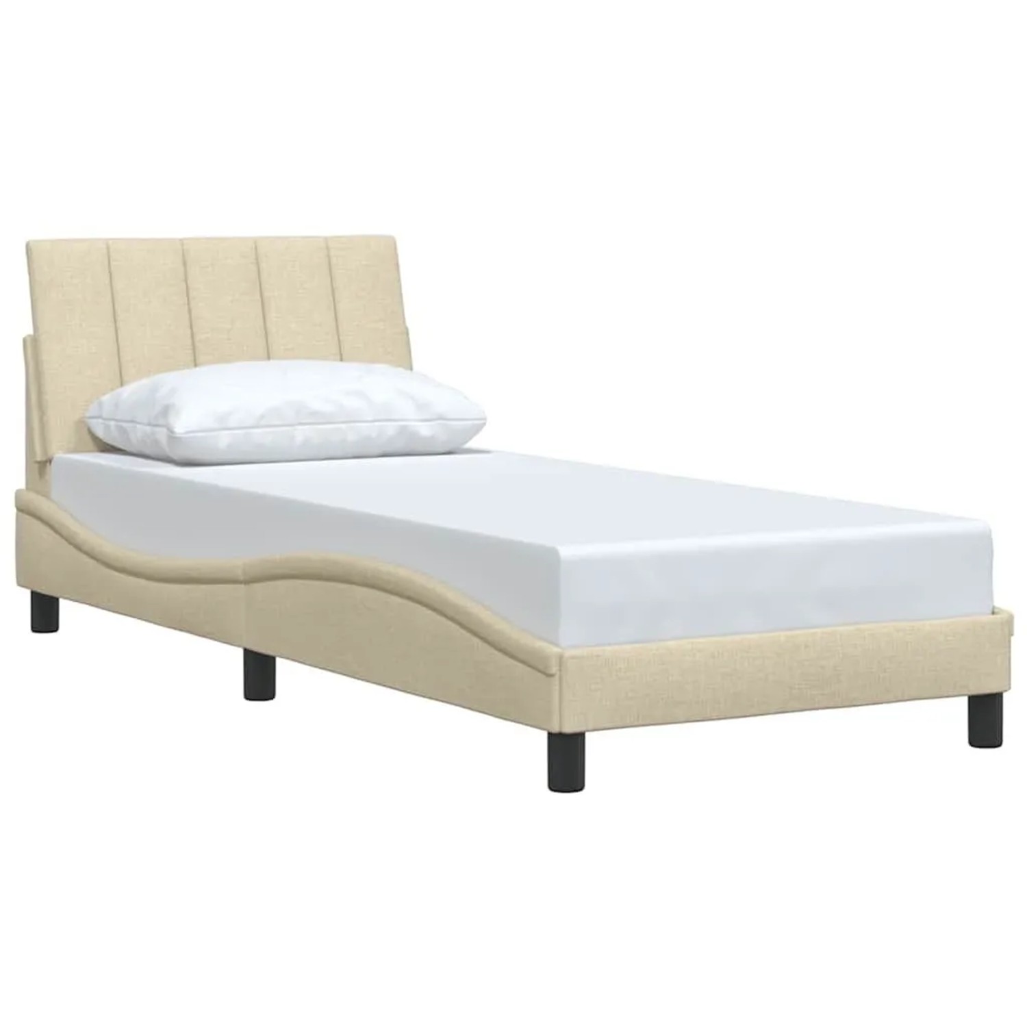 vidaXL Bettgestell Ohne Matratze Creme 90x190 cm Stoff 3310361 günstig online kaufen