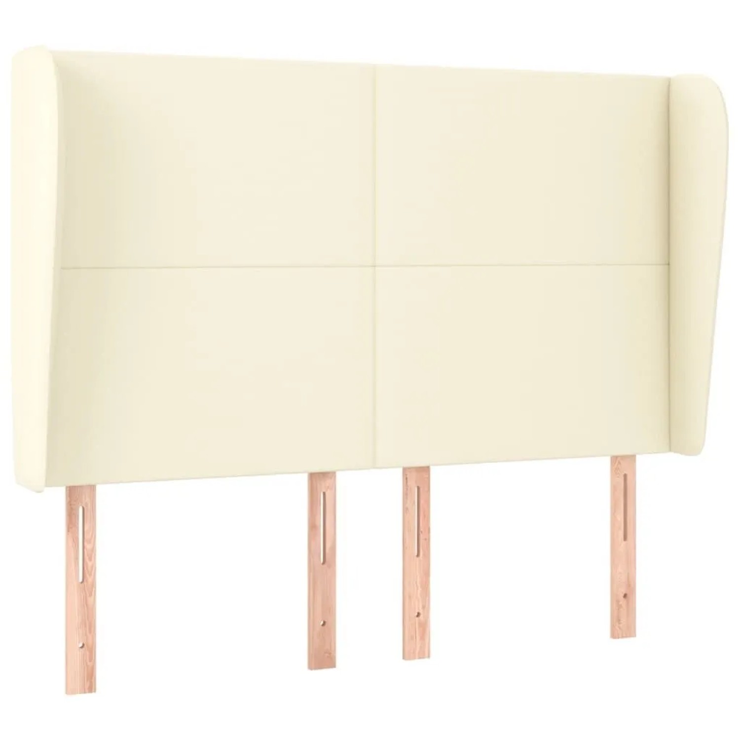 vidaXL Kopfteil mit Ohren Creme 147x23x118/128 cm Kunstleder 3117768