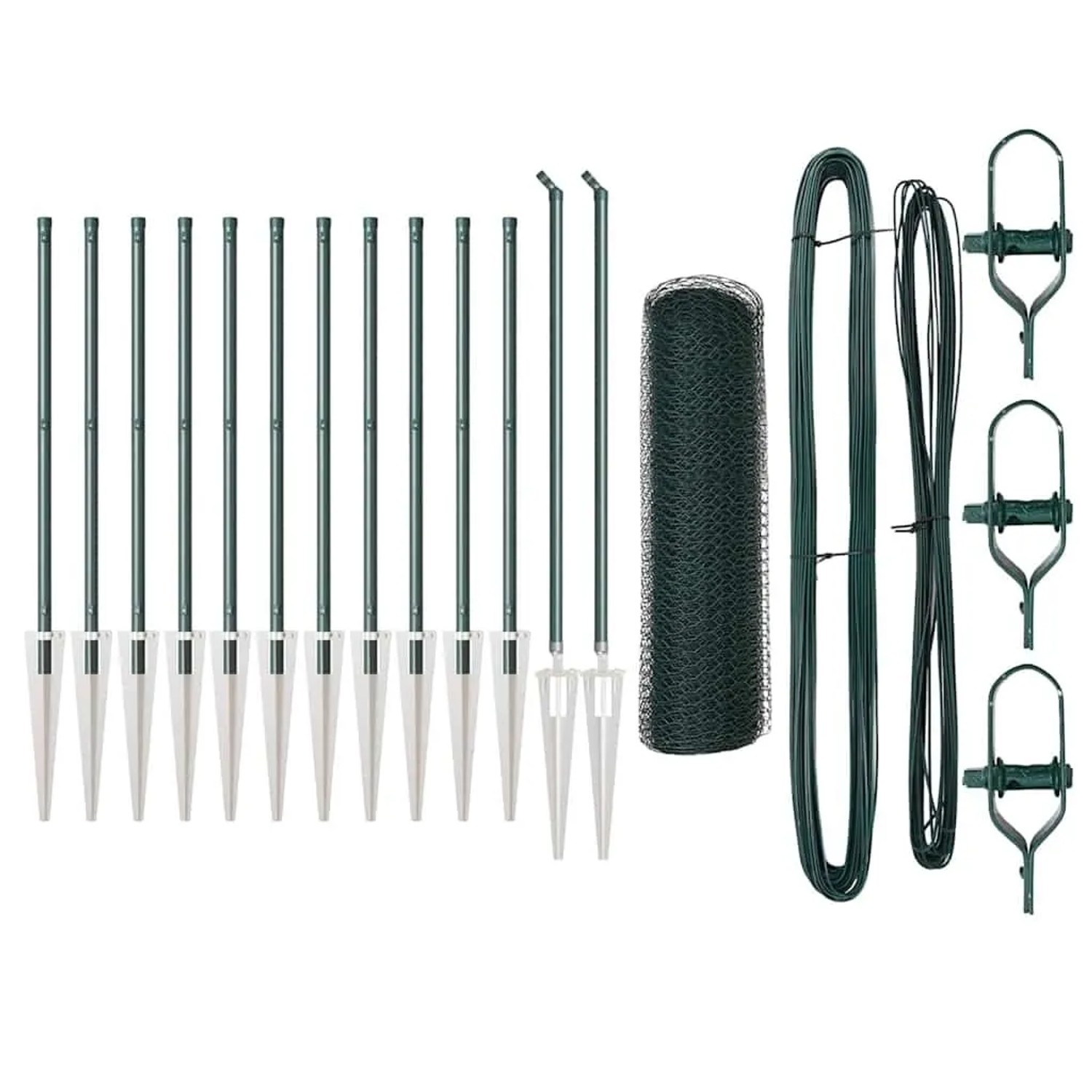 vidaXL Zaunpfosten Grün 25 x 0,6 m 13 mm Maschen Stahl und PVC 3353086 günstig online kaufen