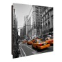 Banjado Schlüsselkasten mit New York Taxi Motiv, 30x30cm, 50 Haken, beschreibbar & magnetisch.