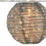 Bunte Solar-Lichterkette Fiuggi mit 10 Lampions (rot, grau, weiß) und warmweißen LEDs.