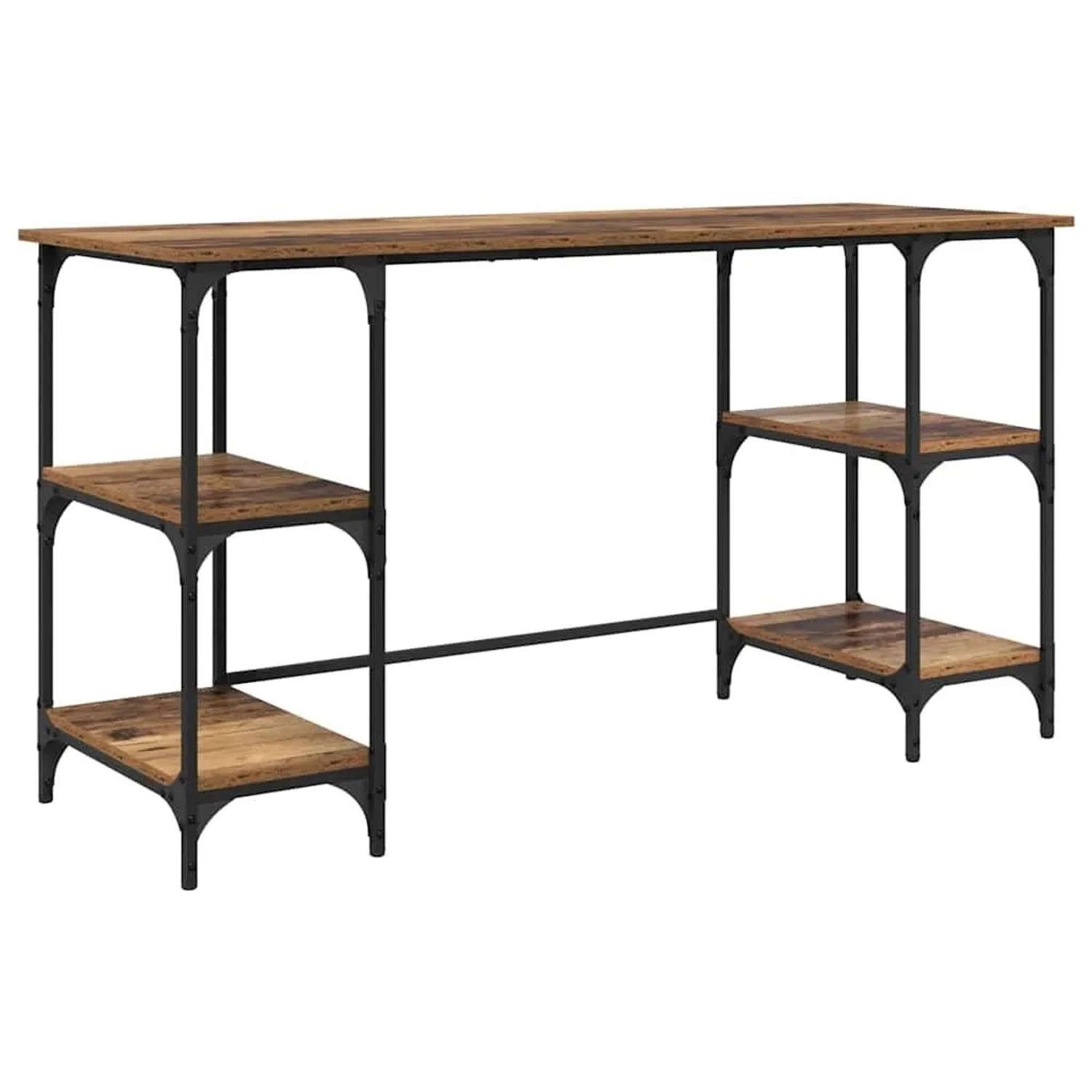 vidaXL Schreibtisch mit Regal Altholz 140 x 50 x 75 cm Holzwerkstoff 886268 günstig online kaufen