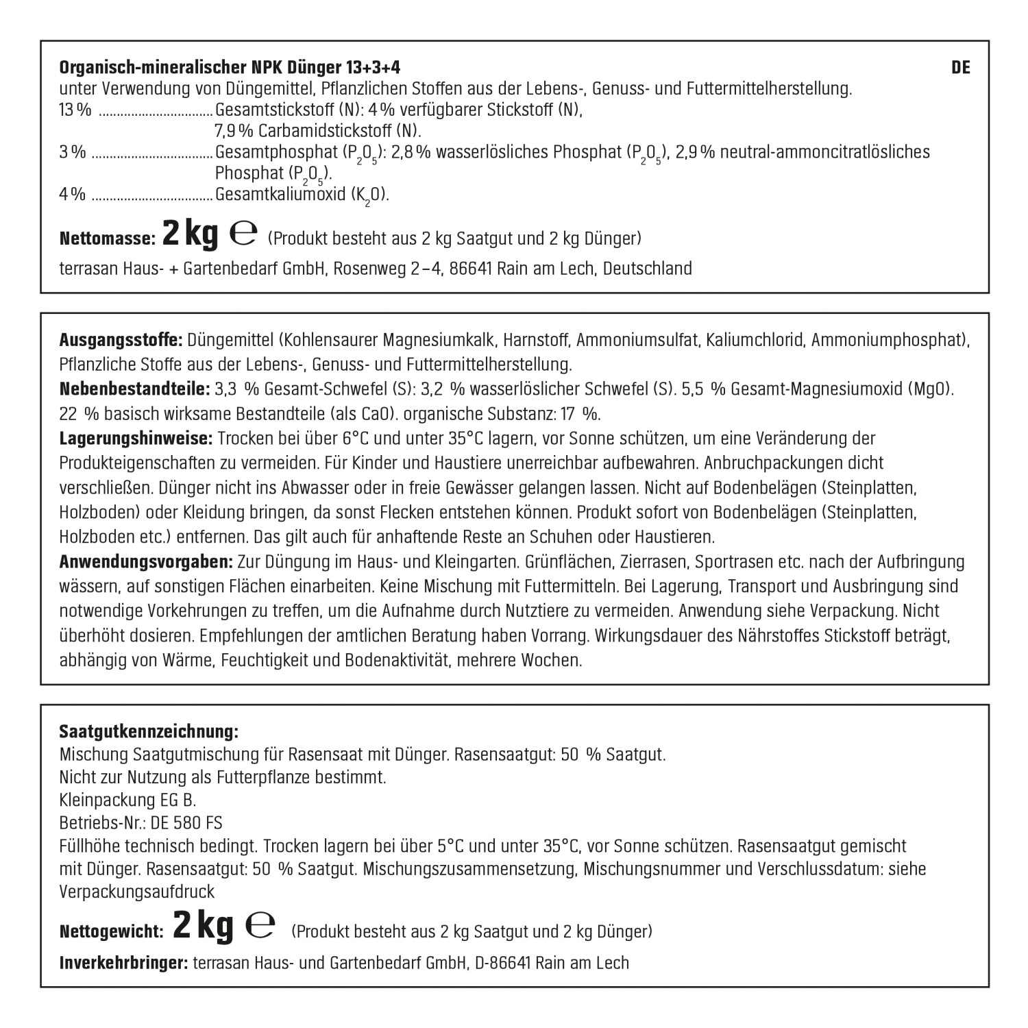 OBI 2in1 Vertikutier- und Nachsaatmix 4kg: Rasensamen-Mischung mit Dünger für dichten, grünen Rasen.