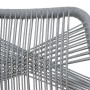 Detailansicht des hellgrauen Seilgeflechts am Proregal Rope-Barhocker. Moderne Webstruktur für Sitz und Rückenlehne.