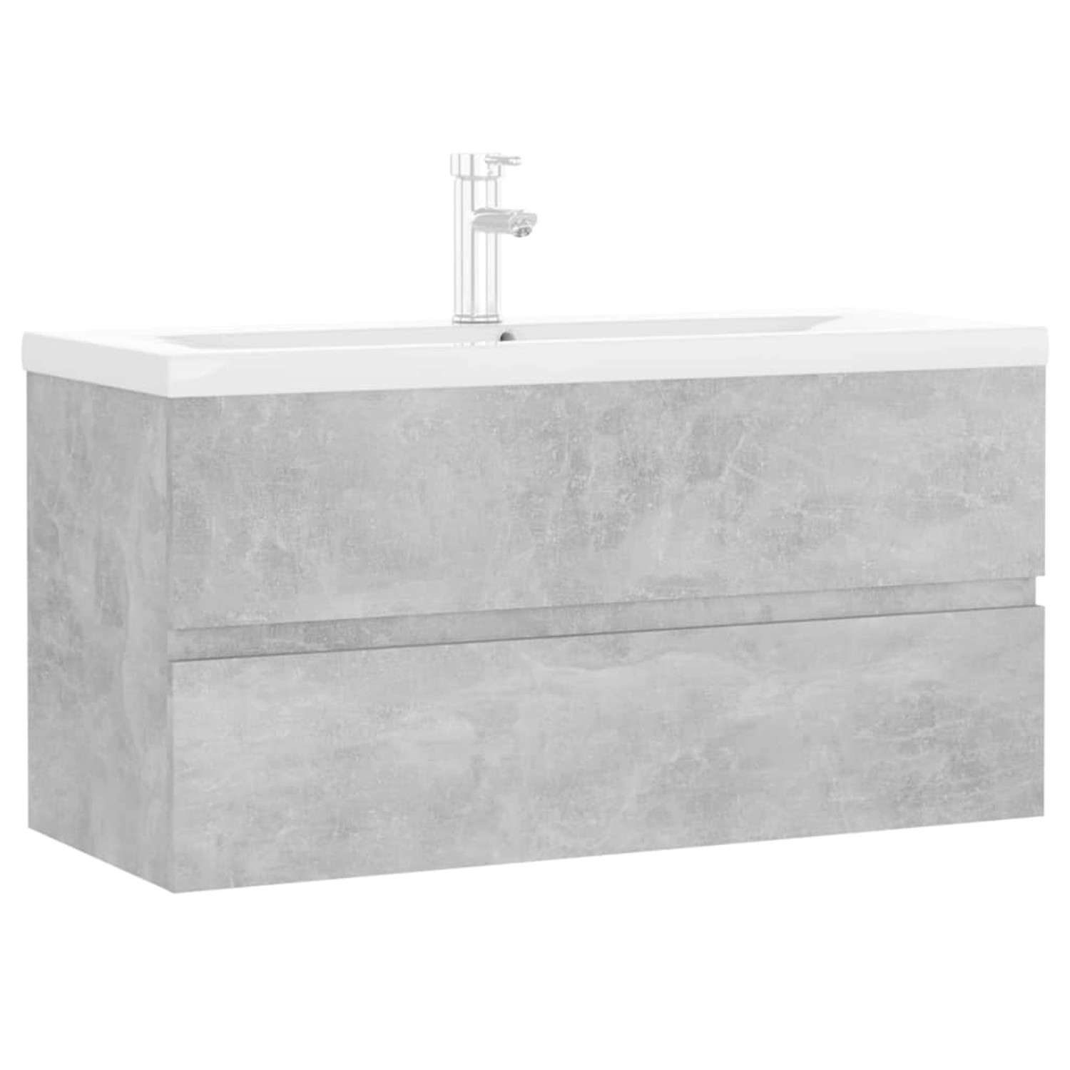 vidaXL Waschbeckenunterschrank Einbaubecken Betongrau Holzwerkstoff 3071652 günstig online kaufen