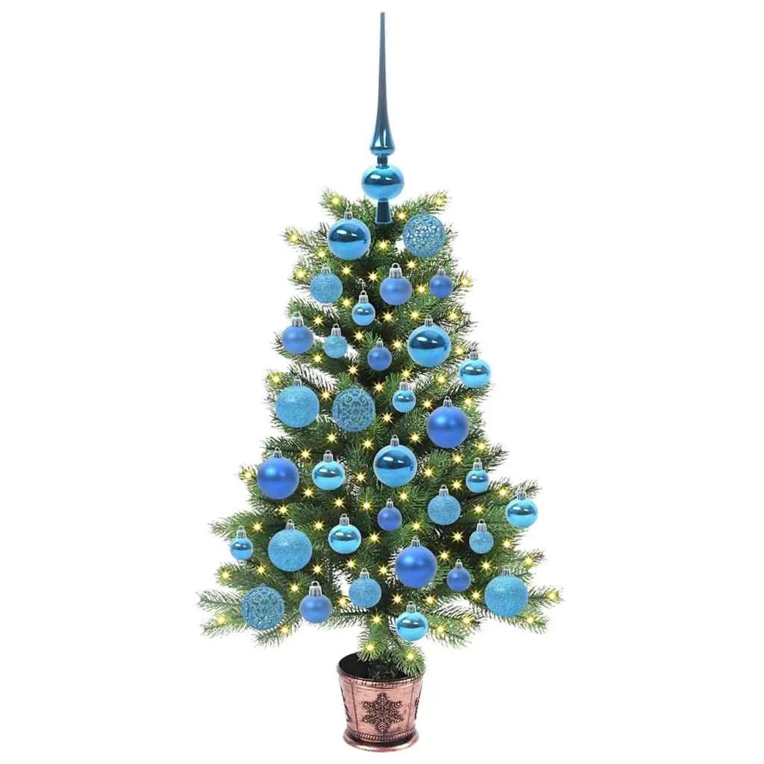 vidaXL Weihnachtsbaum mit 150 LEDs mit Ständer Grün 90 cm PE 3396307