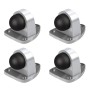 4er Set Basi Boden-Türstopper TS 22 in Edelstahl-Optik zur Bodenmontage.