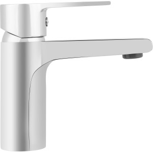 Moderne Waschtischarmatur Bisenzio in Chrom-Optik für das Badezimmer.
