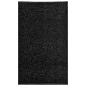 vidaXL Fußmatte Waschbar Schwarz 90x150 cm 323413