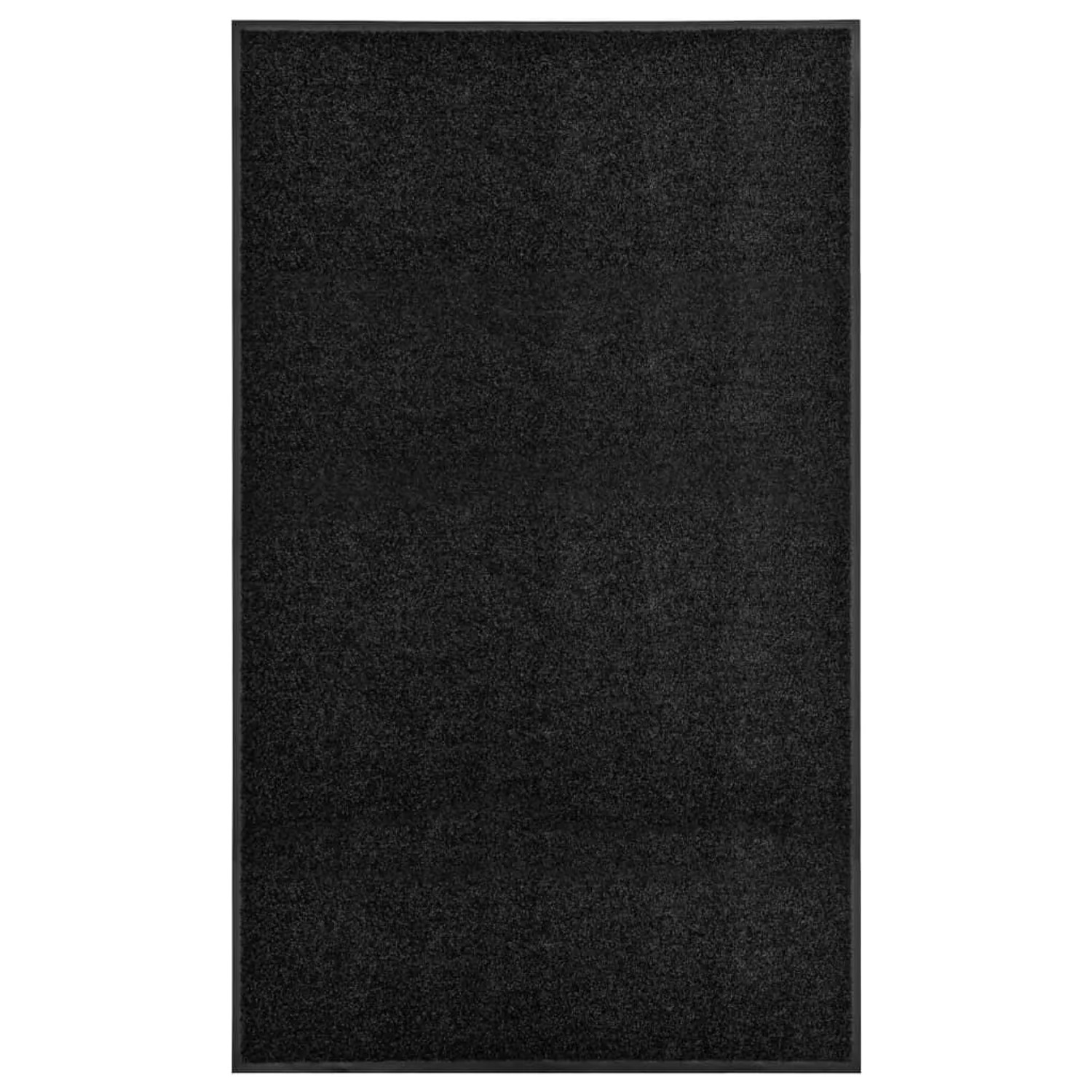 vidaXL Fußmatte Waschbar Schwarz 90x150 cm 323413