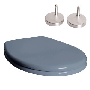 Jet-Line WC-Sitz hellgrau mit Absenkautomatik, Thermoplast, inkl. Edelstahl-Scharniere.