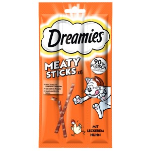 Dreamies Katzen-Ergänzungsfutter Meaty Sticks 6 Pack mit Huhn 30 g