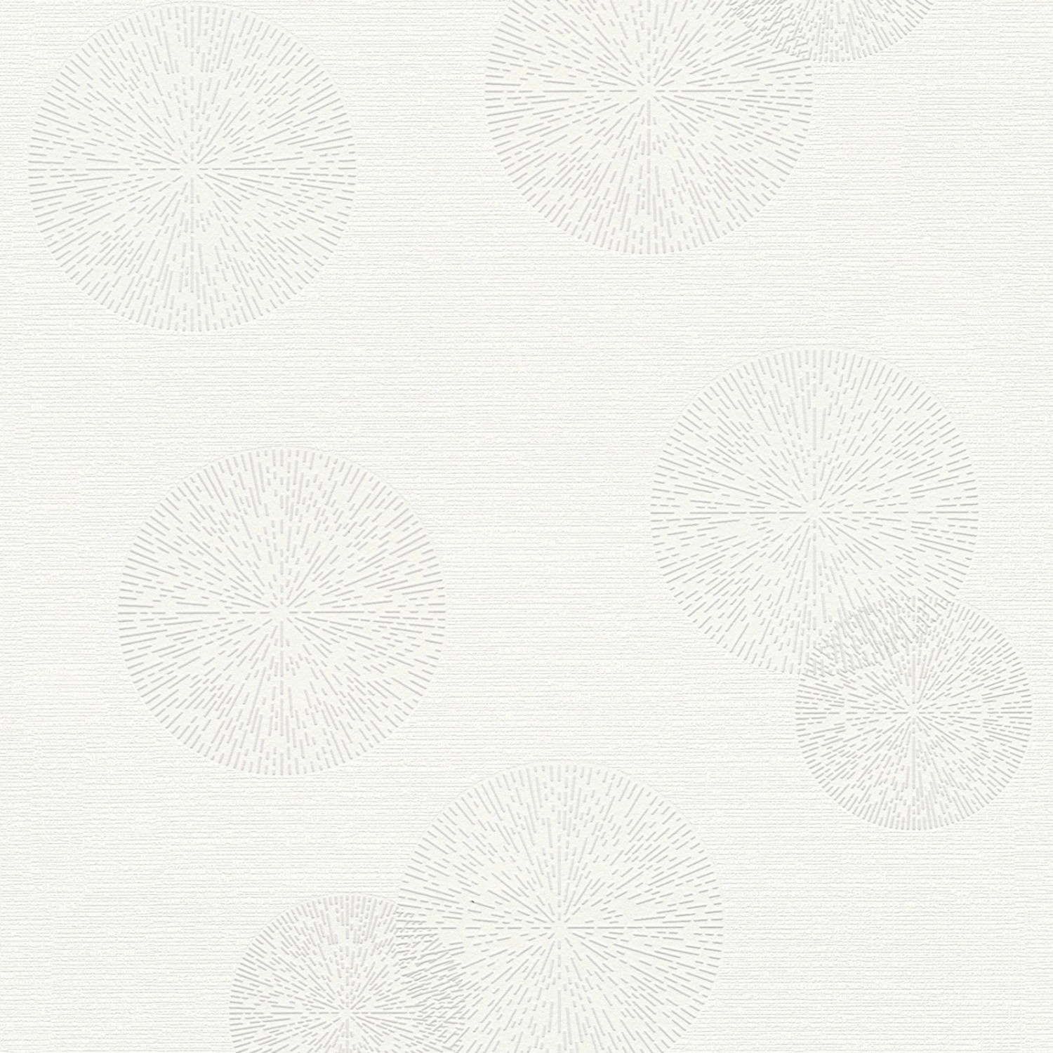 Bricoflor Kreis Tapete in Weiß Moderne Mustertapete mit Blüten Abstrakt für Schlafzimmer und Esszimmer Muster Vliestapet