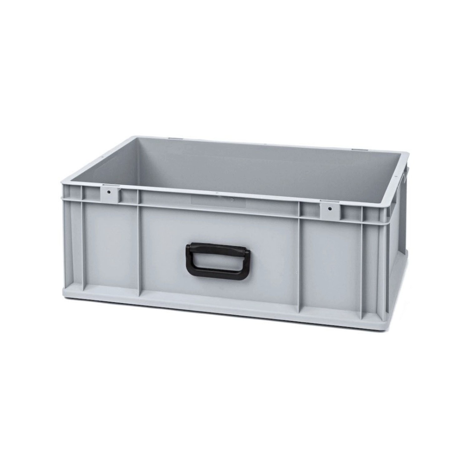 Graue PROREGAL Eurobox Nextgen Portable Uno, 44 Liter, mit Griff. Ideal zur Aufbewahrung und Transport.