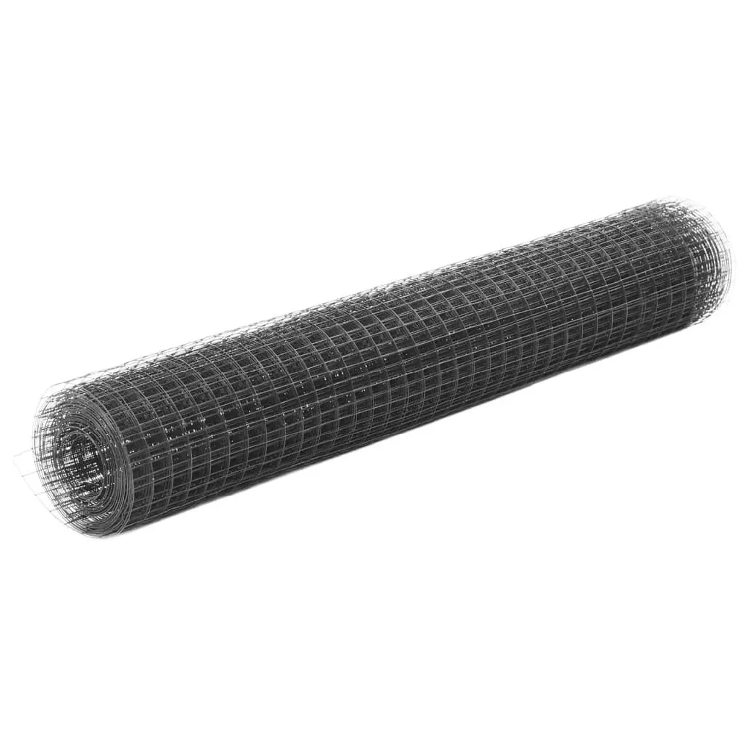 vidaXL Drahtzaun Stahl mit PVC-Beschichtung 25x1 m Grau 143641