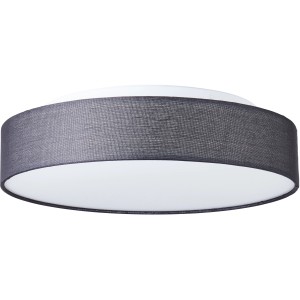 LED-Deckenleuchte Penley, Ø 47 cm, schwarz-weiß, dimmbar mit Fernbedienung.