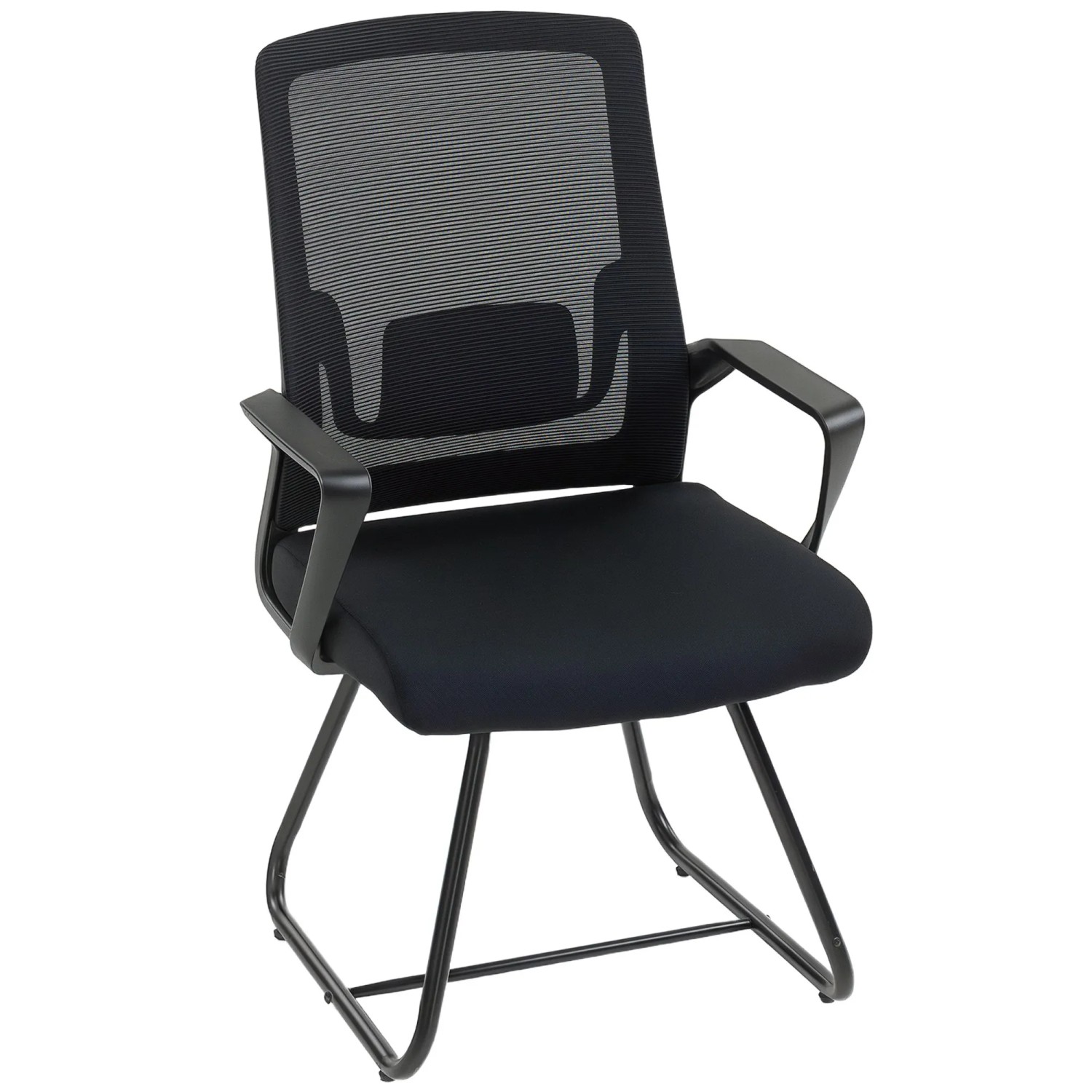 HOMCOM Besucherstuhl Netzstoff 57L x 56B x 97H cm Schwarz