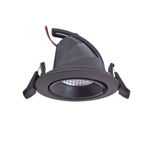 Arcchio LED Hochvolt Einbaustrahler Harcos 10017540 Modern in Schwarz aus Aluminium 1-flammig Wohnzimmerleuchte