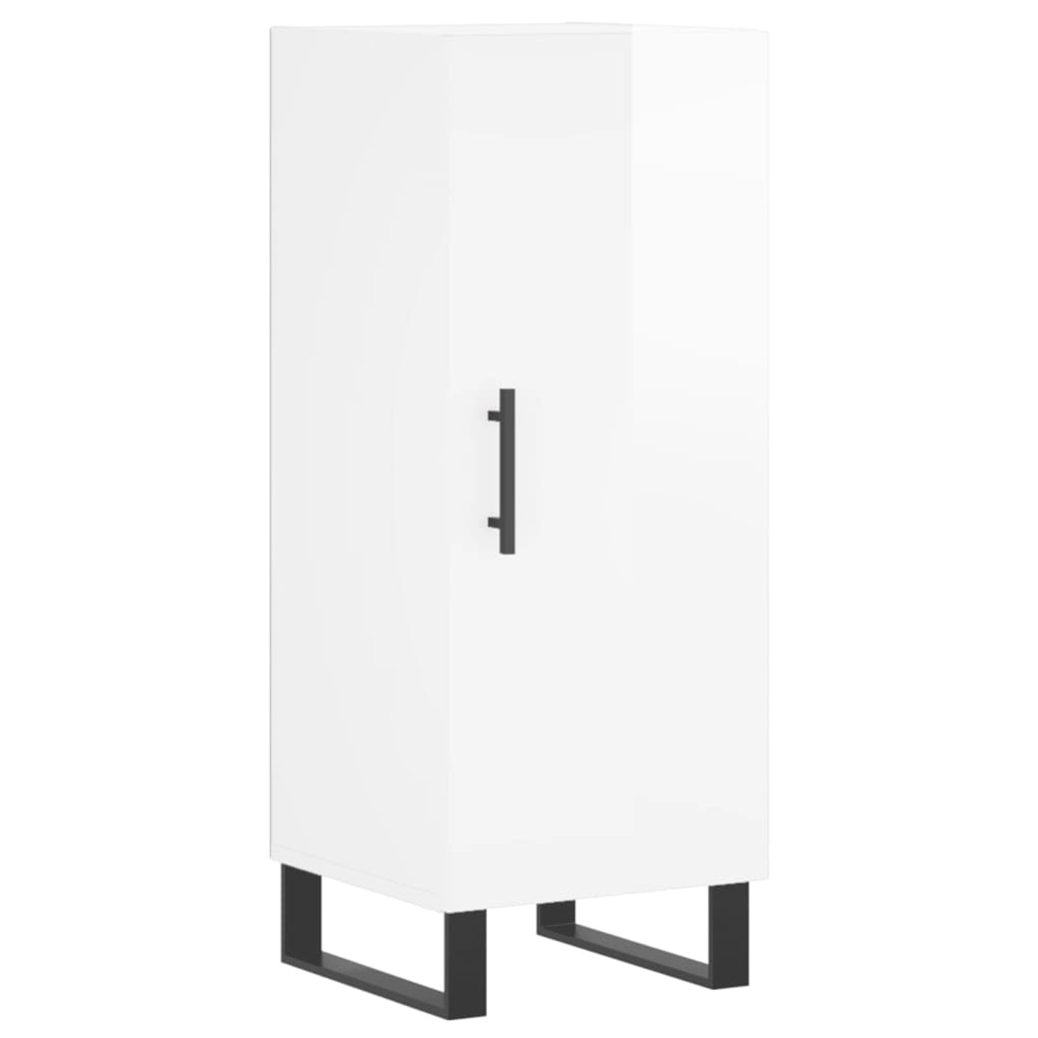 vidaXL Sideboard Hochglanz-Weiß 34,5x34x90 cm Holzwerkstoff 828566 günstig online kaufen