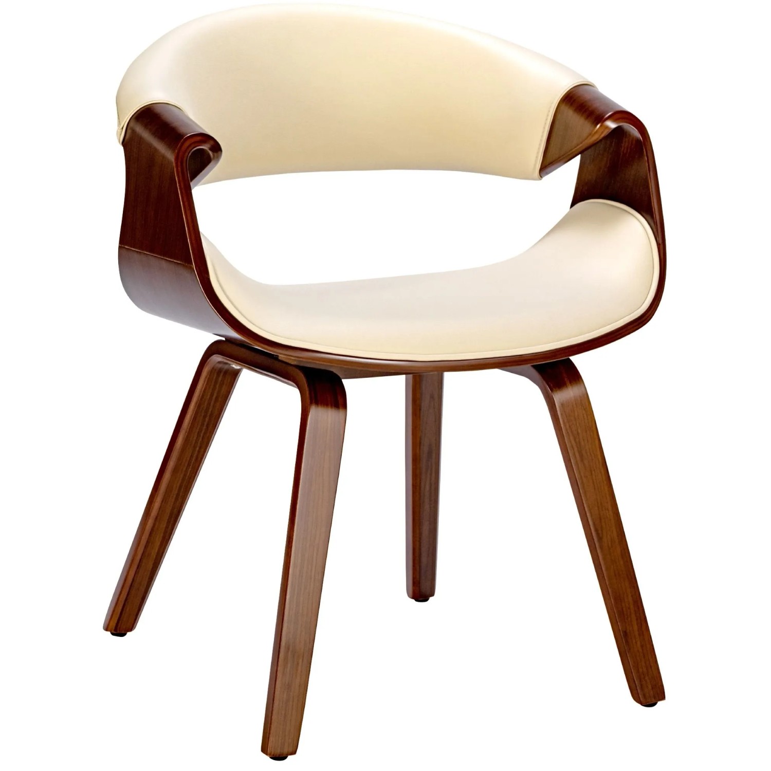 CLP Esszimmerstuhl Foley walnuss/creme/Kunstleder