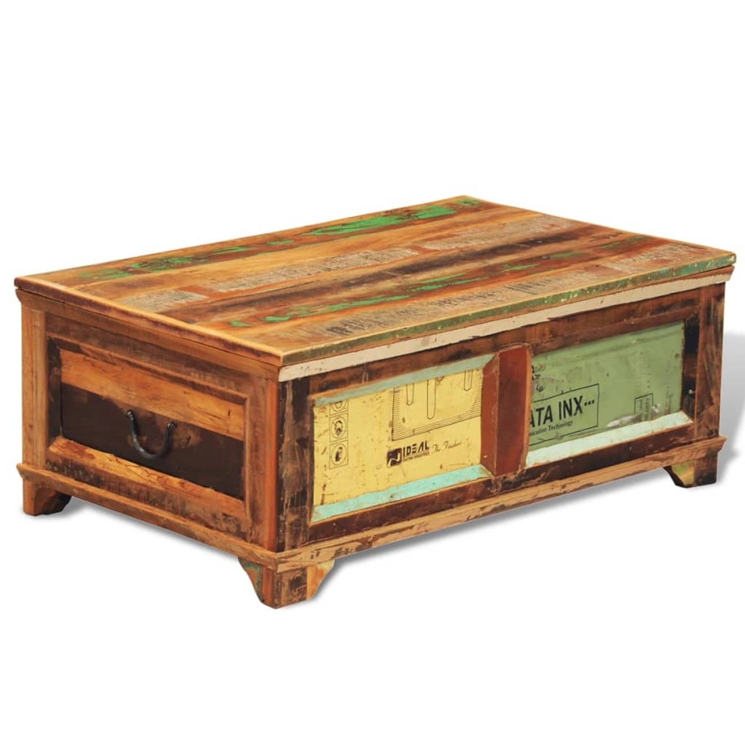 vidaXL Couchtisch mit Stauraum Vintage Altholz günstig online kaufen