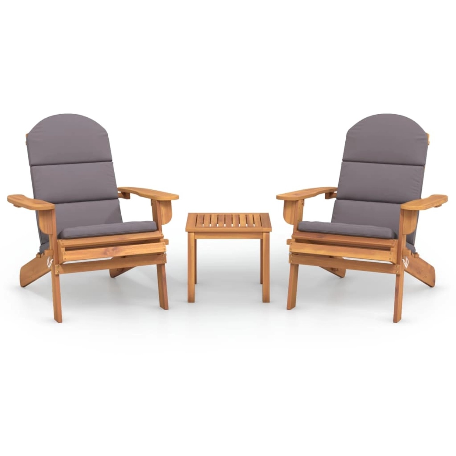 vidaXL 3-tlg Garten-Lounge-Set Adirondack Massivholz Akazie Modell 3 günstig online kaufen