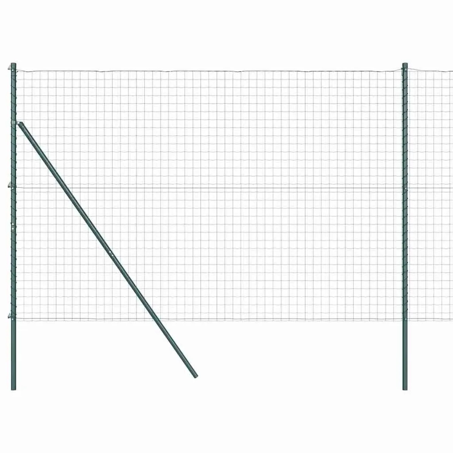 vidaXL Zaun mit Pfosten Grün 1,5 x 10 m Stahl und PVC 3350277 günstig online kaufen