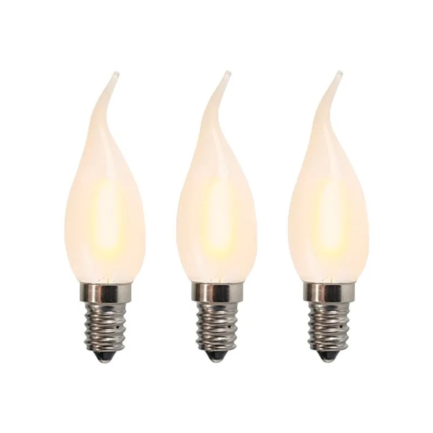 LUEDD 3er Set E14 LED Mattierte Kerzenbirnen BXS35 1W 2200K