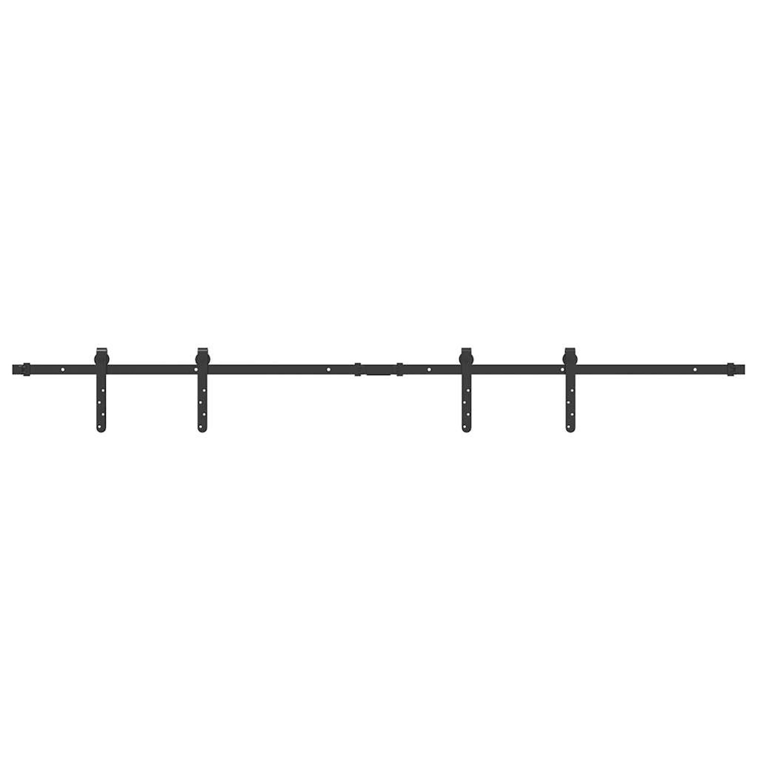 vidaXL Schiebetürbeschlag Set für Schranktüren 183 cm Karbonstahl 4009666 günstig online kaufen