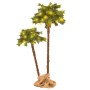 vidaXL Künstliche Doppel-Palme mit LEDs, 90 und 150 cm, für tropische Deko.