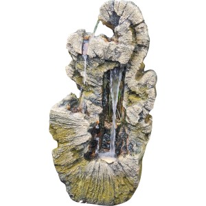 Granimex Wasserspiel Mimjiko mit Pumpe und LED-Beleuchtung für Garten oder Innenbereich.