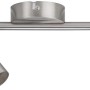 Nickel-Spotlight mit 4 Strahlern, GU10, 10W, aus Metall für die Wandmontage.