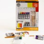 Daler-Rowney Acryl-Malset, 25-teilig mit Farben, Pinsel, Malpalette und Papier.