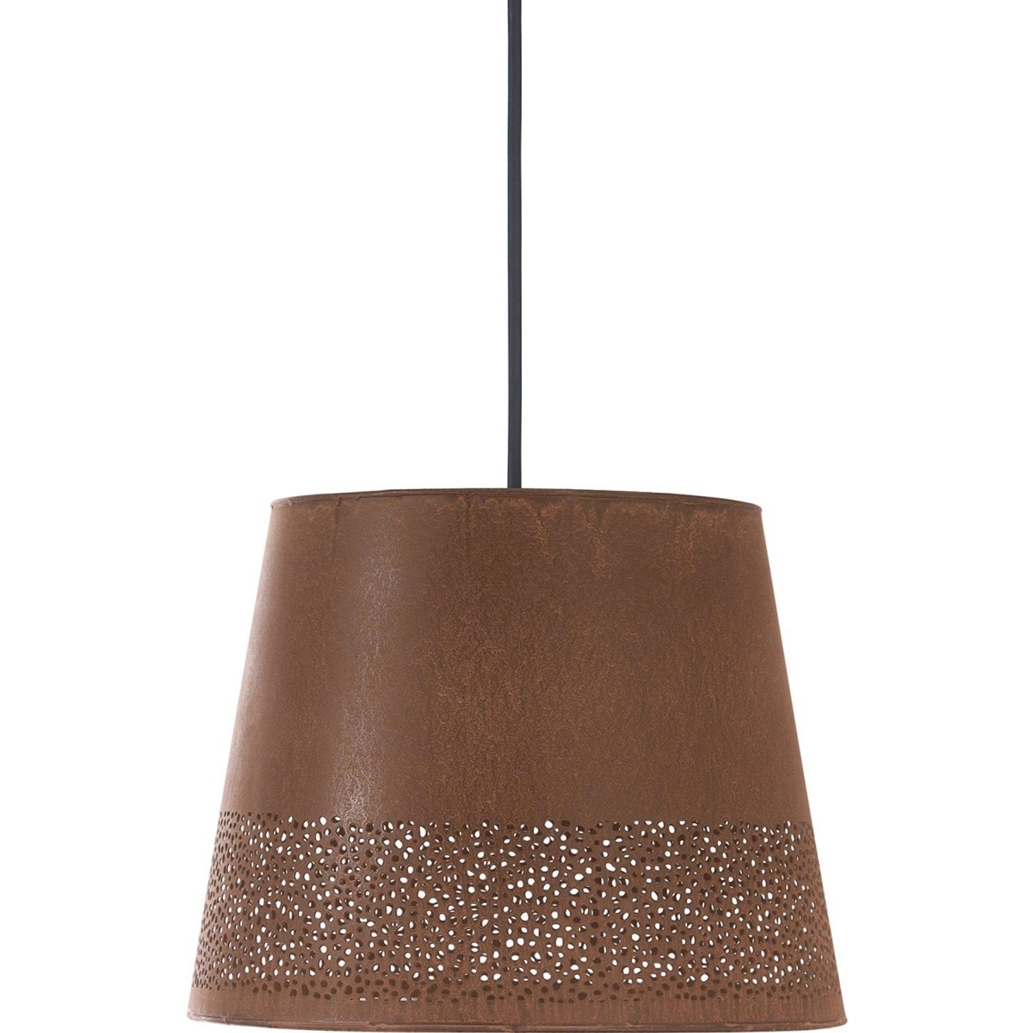 PR Home Corta Lampenschirm aus Cortenstahl für Außen Rost Braun 38cm für E27 Pendelaufhang