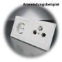 ChiliTec MILOS Antennendose TVRadioSAT Weiß Matt mit Rahmen_5