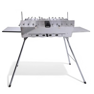 Grillpeter Mangal Astana Grill mit Drehspieß, 11 Spieße und Alumotor. Ideal für Schaschlik.