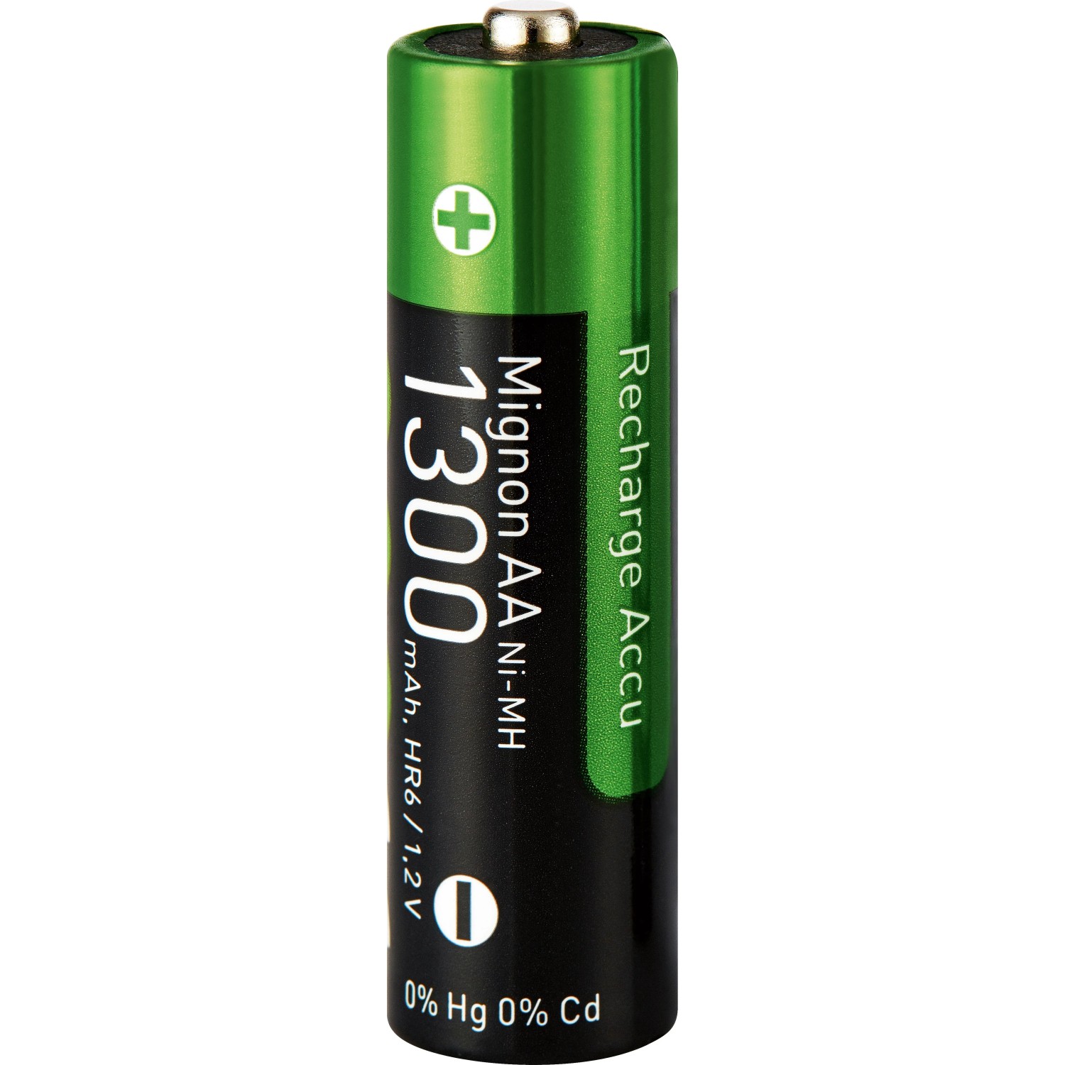 AA Batterie, Akku, Mignon, Ni-MH, 1300mAh, wiederaufladbar, für Ladegerät-Set.