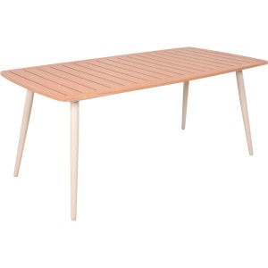 Gartentisch Tulum, sandbeige, mit Polywood-Tischplatte, Teil der 7-teiligen Gartenmöbel-Set Tischgruppe.
