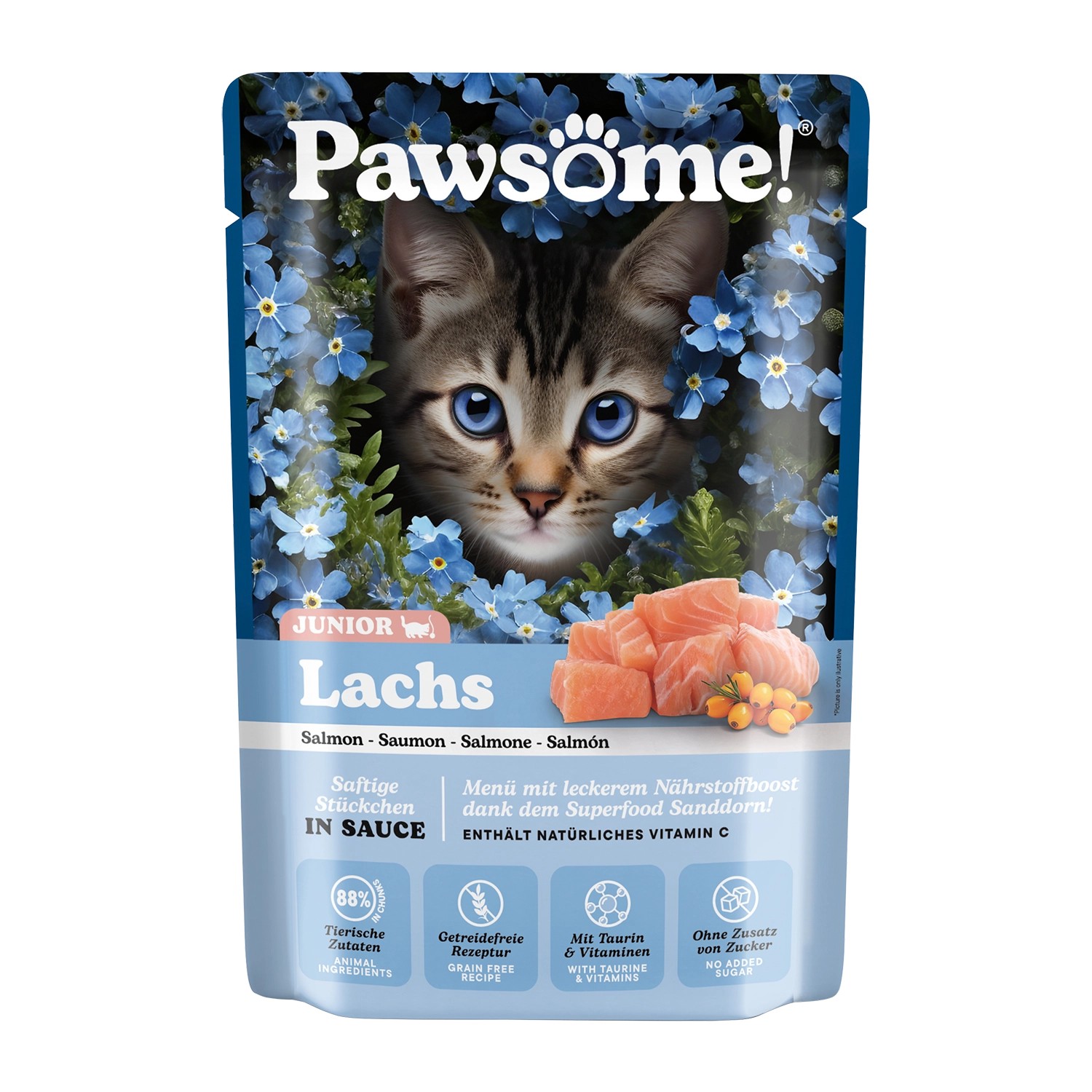 Pawsome Katzen-Nassfutter Junior Lachs 85 g