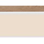 Rechteckige LED-Deckenleuchte Doro in Holzfarben/Weiß, 120x30 cm, dimmbar.