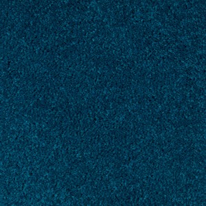 Blauer Teppichboden Bari Aqua als Meterware, 500 cm breit, Velours-Optik.