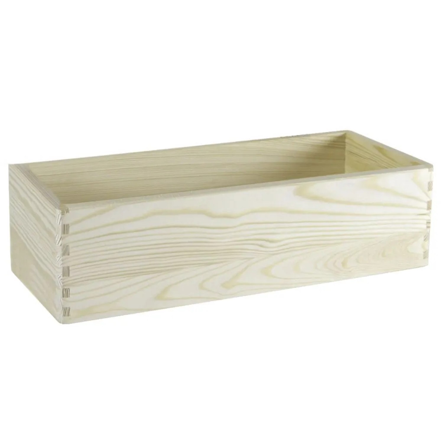 HolzFee Holzkiste Schmal 40 x 15 x 13,5 cm Fensterbank-Kiste Blumenkasten Holz